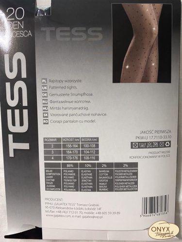 Tess Francesca 20 DEN-es Lurex pöttyös harisnyanadrág